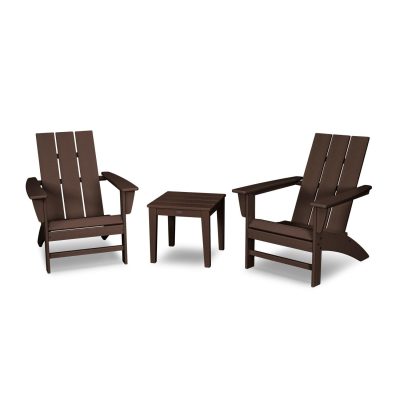 POLYWOOD Modern 3-Piece Adirondack Set – Mahogany