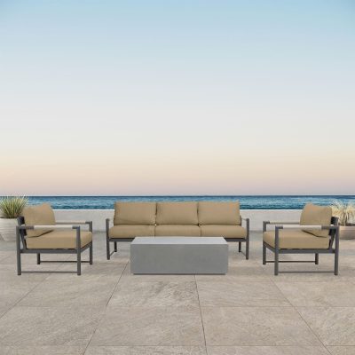 Lakeview Avenue Bay Slate/Pebble Gray 4 Pc Sofa Set – Harvest Beige