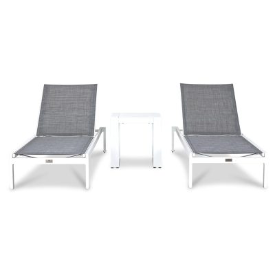 Spring Bay 3 Piece Chaise Lounge Set – White