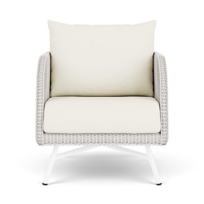 Essence Wicker Club Chair in White/Sailcloth Salt By Lloyd Flanders