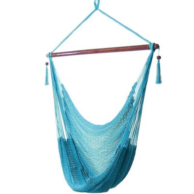 Ultimate Patio Extra Large Hanging Caribbean Hammock Chair – Sky Blue