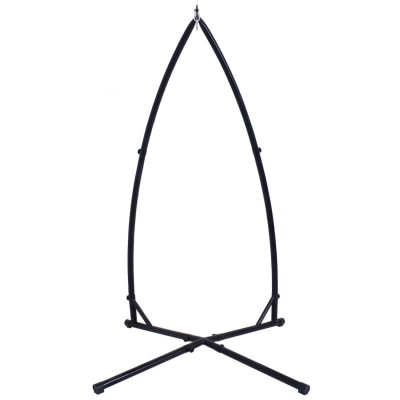 Ultimate Patio Steel X-Stand for Hanging Hammock Chairs – Black