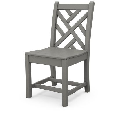 POLYWOOD Chippendale Dining Side Chair – Slate Gray