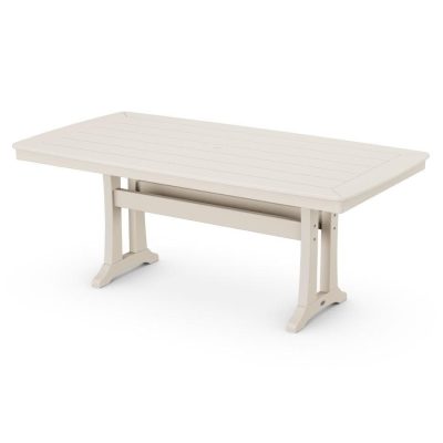 POLYWOOD Nautical Trestle 38 X 72-Inch Dining Table in Sand