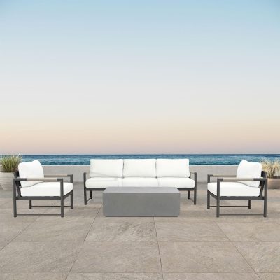 Lakeview Avenue Bay Slate/Pebble Gray 4 Pc Sofa Set – Canvas Natural