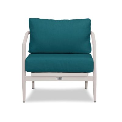 Midnight Cove Aluminum Club Chair in Urban Stone/Carrera/Spectrum Peacock By Lakeview Outdoor Designs