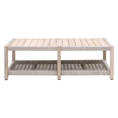 Heritage Way Taupe & White Woven Rope Coffee Table By Lakeview