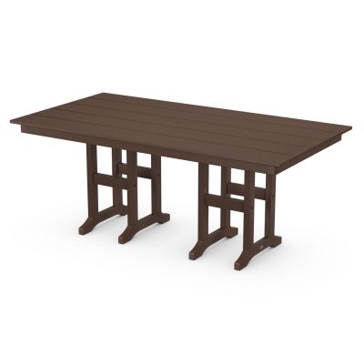 POLYWOOD 37 X 72-Inch Farmhouse Dining Table – Mahogany