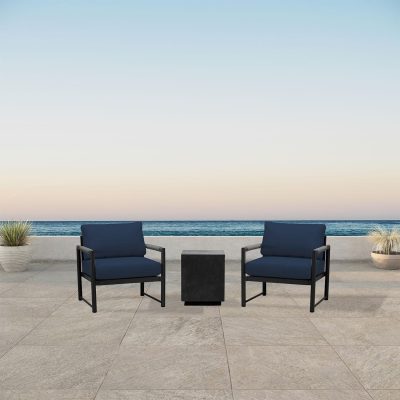 Lakeview Avenue Bay Black/Carbon 3 Pc Chat Set – Spectrum Indigo