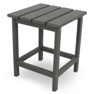 POLYWOOD Long Island 18 Inch Side Table in Slate Grey