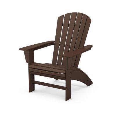 POLYWOOD Nautical Curveback Adirondack Chair – Mahogany