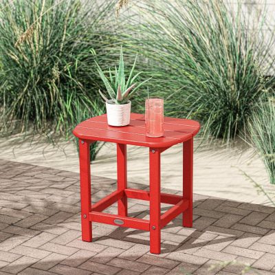 POLYWOOD South Beach 18-Inch Side Table – Sunset Red