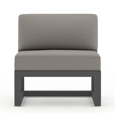 Misty Cove Aluminum Middle Section in Slate W/ Canvas Charcoal Cushions By Lakeview