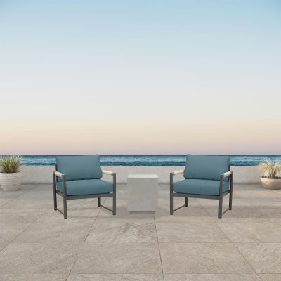 Lakeview Avenue Bay Black/Carbon 3 Pc Chat Set – Cast Lagoon