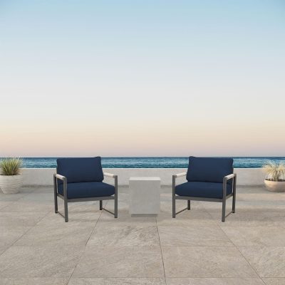 Lakeview Avenue Bay Slate/Pebble Gray 3 Pc Chat Set – Spectrum Indigo