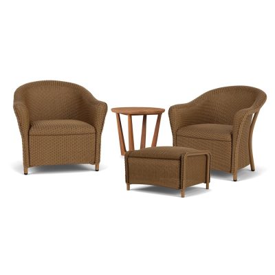 Reflections 4 Pc Wicker Seating Set in Hickory By Lloyd Flanders