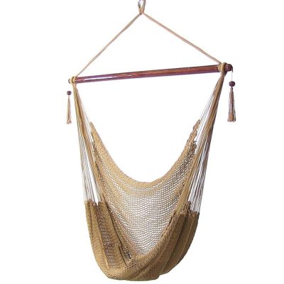 Ultimate Patio Extra Large Hanging Caribbean Hammock Chair – Tan