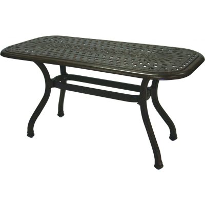 Darlee Series 60 48 X 26 Inch Cast Aluminum Patio Coffee Table – Antique Bronze