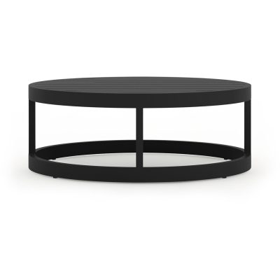 Misty Cove 34 Inch Black Aluminum Coffee Table By Lakeview