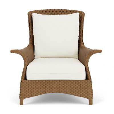 Mandalay Wicker Club Chair in Hickory/Sailcloth Salt By Lloyd Flanders