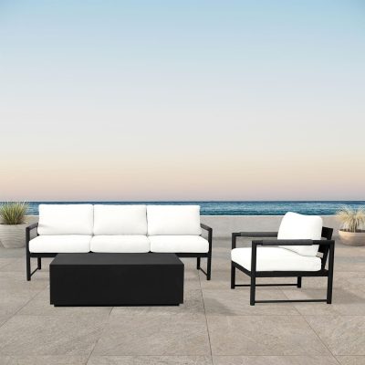 Lakeview Avenue Bay Black/Carbon 3 Pc Sofa Set – Canvas Natural