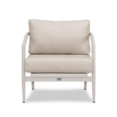 Midnight Cove Aluminum Club Chair in Urban Stone/Carrera/Cast Silver By Lakeview Outdoor Designs