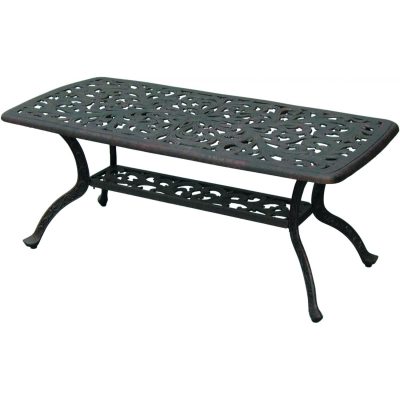 Darlee Series 80 42 X 21 Inch Cast Aluminum Patio Coffee Table