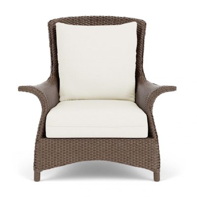 Mandalay Wicker Club Chair in Bark/Sailcloth Salt By Lloyd Flanders