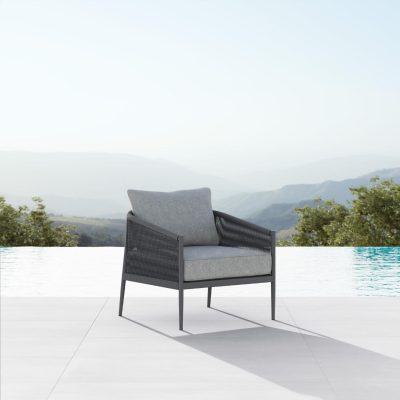 Catalina Woven Rope Club Chair in Ash/Fog by Azzurro Living