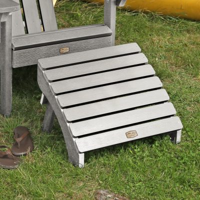 Lakeview Folding Adirondack Ottoman – Harbor Gray