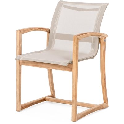 Capri Sling Dining Chair in Grey By Teak + Table