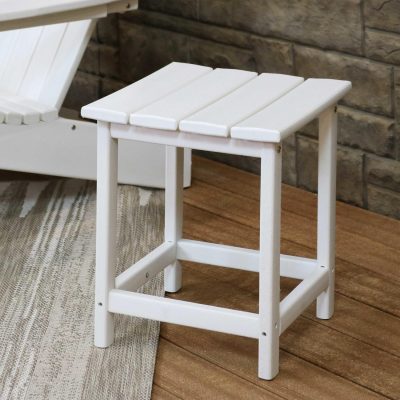 Ultimate Patio All-Weather Outdoor Side Table – White