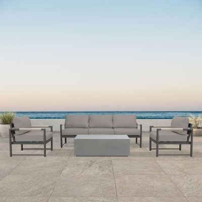 Lakeview Avenue Bay Slate/Pebble Gray 4 Pc Sofa Set – Canvas Charcoal