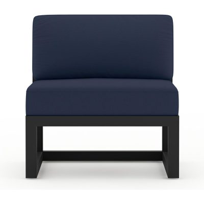 Misty Cove Aluminum Middle Section in Black W/ Spectrum Indigo Cushions By Lakeview