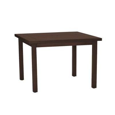 Summer Classics Club Aluminum Square Dining Table – Mahogany