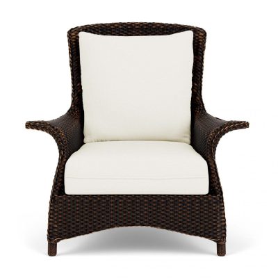 Mandalay Wicker Club Chair in Mink/Sailcloth Salt By Lloyd Flanders