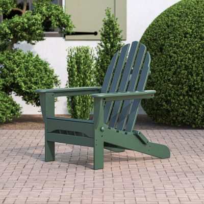 POLYWOOD Classic Folding Adirondack Chair – Green