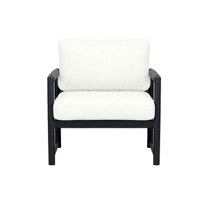 Lakeview Avenue Bay Black/Carbon Club Chair – Canvas Natural