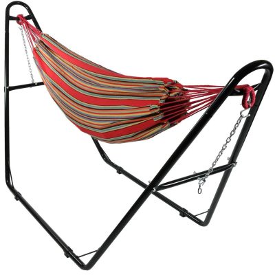 Ultimate Patio Brazilian Double Hammock w/ Universal Multi-Use Stand – Sunset