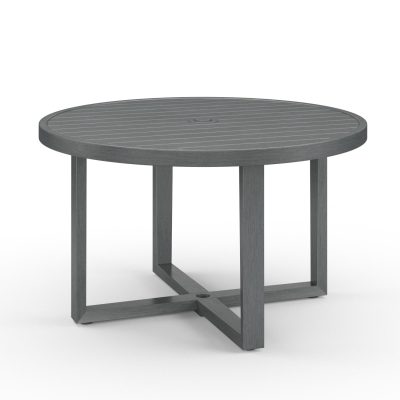 Sunset West Redondo 50-Inch Round Aluminum Patio Dining Table