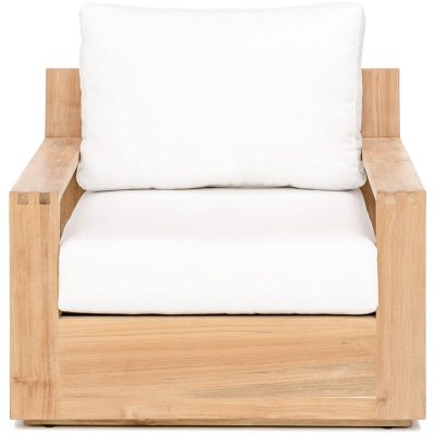 Atlantic Teak Patio Club Chair in Natural By Teak + Table