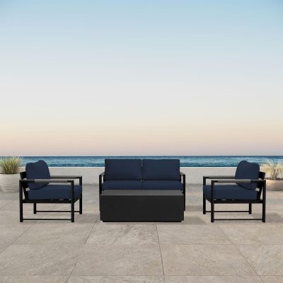 Lakeview Avenue Bay Black/Carbon 5 Pc Loveseat Set – Spectrum Indigo