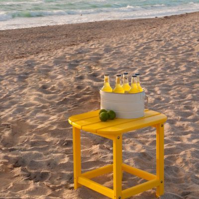 POLYWOOD South Beach 18-Inch Side Table – Lemon