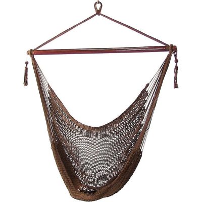 Ultimate Patio Extra Large Hanging Caribbean Hammock Chair – Mocha