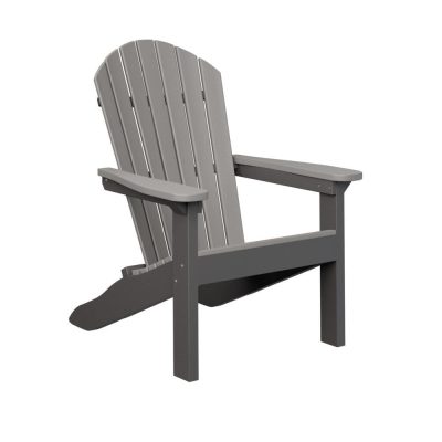 Berlin Gardens Comfo Stationary Adirondack Chair – Light Gray on Smoke Gray