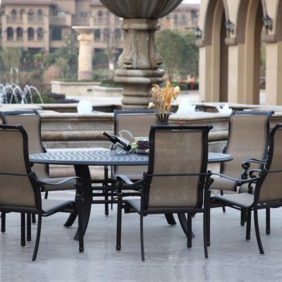 Darlee Monterey 9 Piece Sling Patio Dining Set