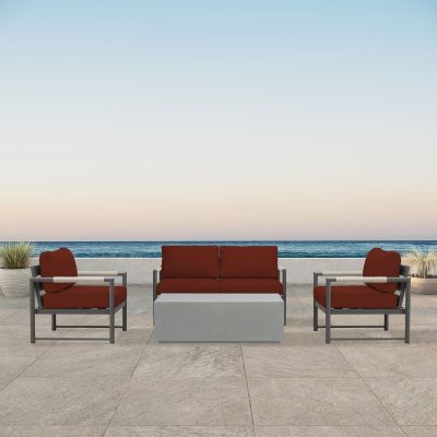 Lakeview Avenue Bay Slate/Pebble Gray 5 Pc Loveseat Set – Canvas Natural