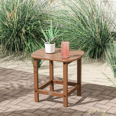 POLYWOOD South Beach 18-Inch Side Table – Teak