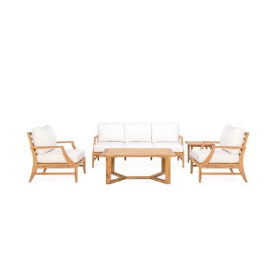 Charleston 5 Piece Lounge Set in Natural By Teak + Table