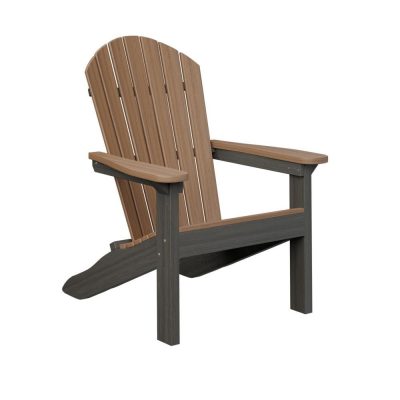 Berlin Gardens Comfo Stationary Adirondack Chair – Antique Mahogany on Coastal Gray